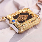 Muslim Islamic Mini Pendant Keychains Key Rings For Quran Ark Quran Book Real Paper Can Read Small Religious Jewelry For Wom 1Pc