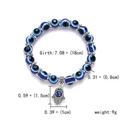 Turkish Lucky Evil Eye Bracelets Blue Evil Eye Bead Bracelet Men Women Handmade Lucky Jewelry Charm Bracelet Female Dropshipping