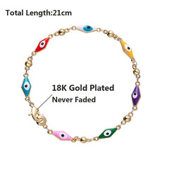 Gold Color Plated Blue Evil Eye Crystal Muslim Charm Islam Bracelets for Women Fashion Jewelry 3 Turkish Blue Eye Bracelet