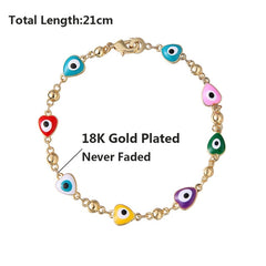 Gold Color Plated Blue Evil Eye Crystal Muslim Charm Islam Bracelets for Women Fashion Jewelry 3 Turkish Blue Eye Bracelet