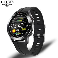 LIGE Luxury brand Men’s Smart Watches 2021 New Steel band Fitness watch Heart rate blood pressure Activity tracker Smart Watch For Men