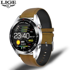 LIGE Luxury brand Men’s Smart Watches 2021 New Steel band Fitness watch Heart rate blood pressure Activity tracker Smart Watch For Men