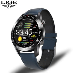 LIGE Luxury brand Men’s Smart Watches 2021 New Steel band Fitness watch Heart rate blood pressure Activity tracker Smart Watch For Men