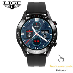 LIGE New Smart watch Men Full touch Screen Sports Fitness watch IP68 waterproof Bluetooth Suitable For Android ios Smart watch