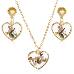 Vintage Crystal Turkish Jewelry Sets Multi Colour Gold Chunky Necklace Earrings For Women Fashion Accessories Gift