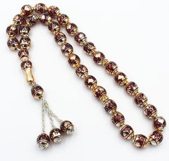 New Fashion 12mm Muslim Rosary Islamic Prayer Beads Tasbih Tassel Pendant 33 Beads Allah Mohammed Rosary for Women Men Bracelets
