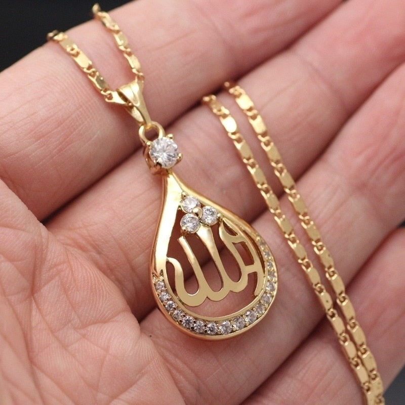 Beautiful Allah Pendent Necklace With Chain available in Silver and Gold color