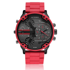 Men's Sport Watch with Large Dial, Stainless Steel Analogue Quartz Watch Fashionable Luxury Casual and Business Watch for Men