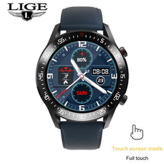 LIGE New Smart watch Men Full touch Screen Sports Fitness watch IP68 waterproof Bluetooth Suitable For Android ios Smart watch